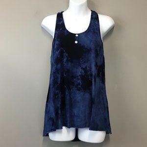 Tryst Indigo Blue Tie Dye Racerback Hi Low Top
